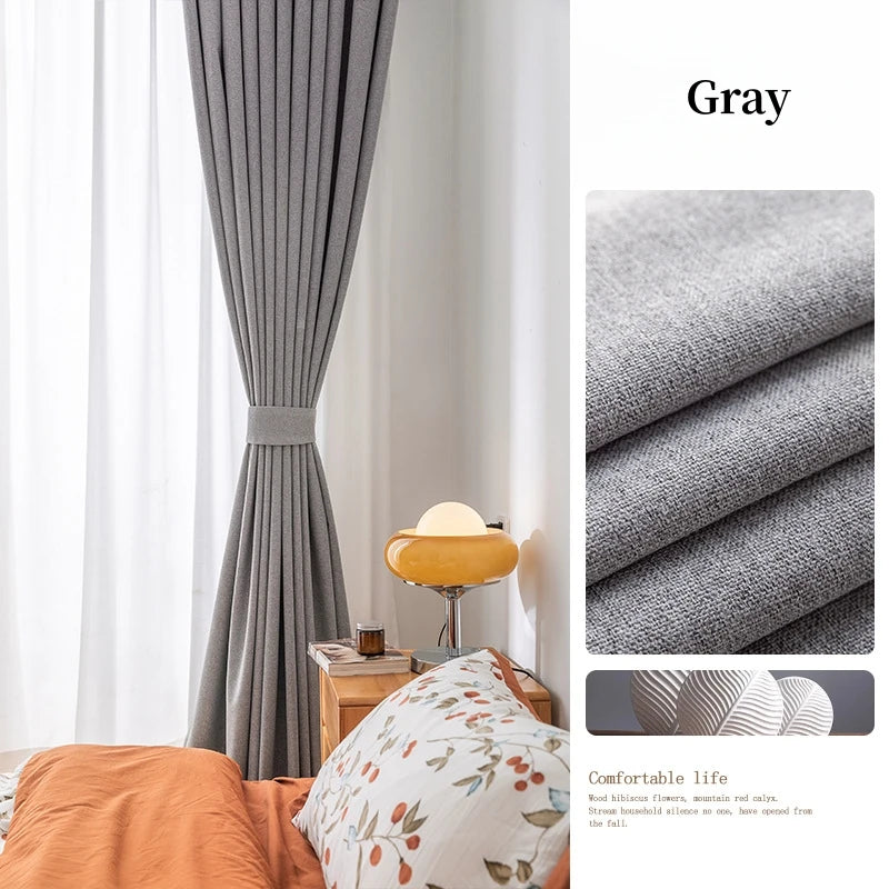 Noctura™ Soundproof Linen Blackout Curtains