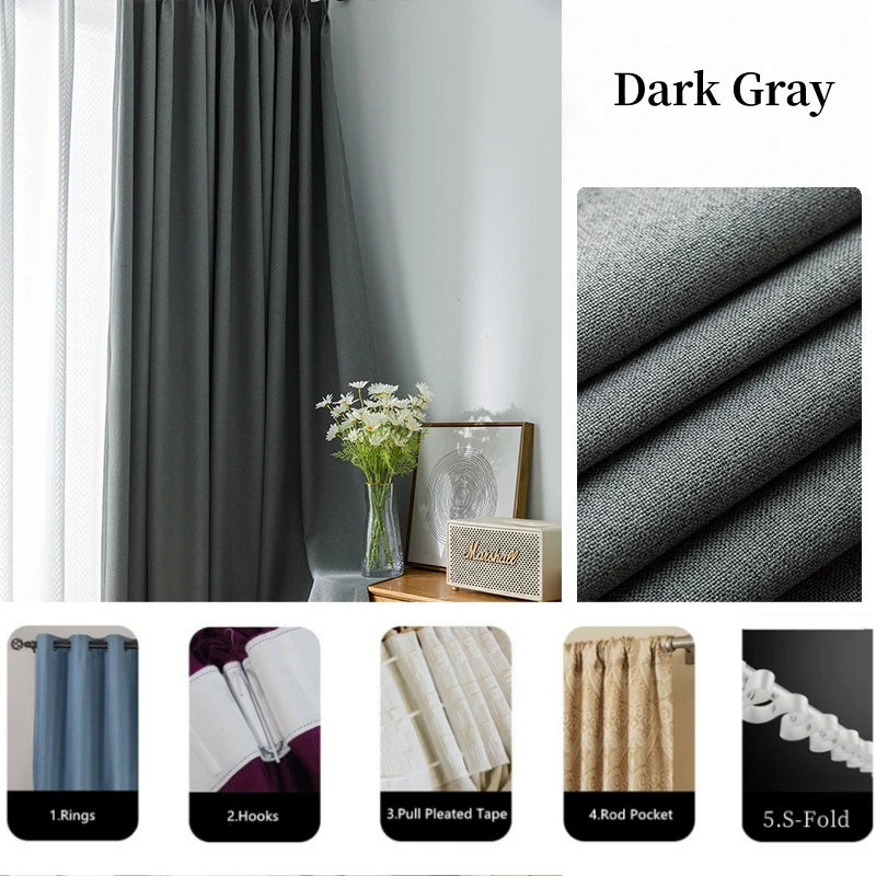 Noctura™ Soundproof Linen Blackout Curtains